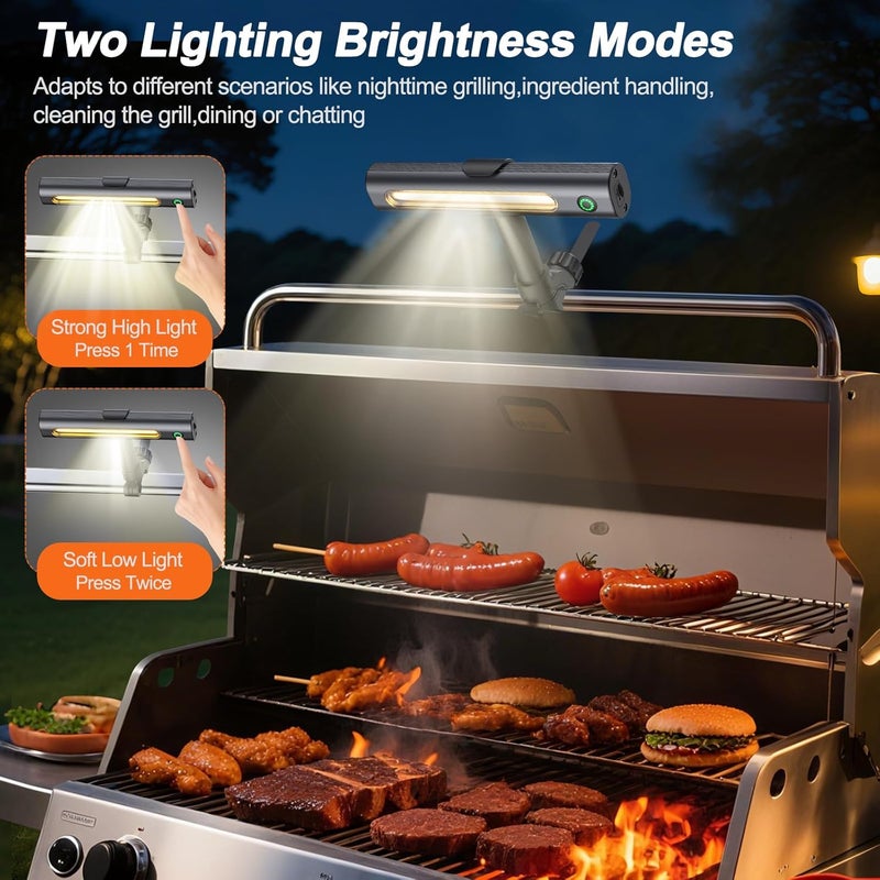 Anicooking Rechargeable 360° BBQ Grill Light for Outdoor Grilling with Magnetic, IPX5 Waterproof, 2-Level Brightness, USB-C Charging, Portable Grill Accessories, Grilling Gift for Men, Dad, Grill Lights - Image 4